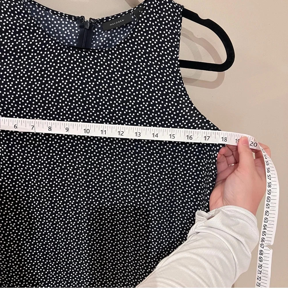 Halogen Polka Dot Sleeveless Dress